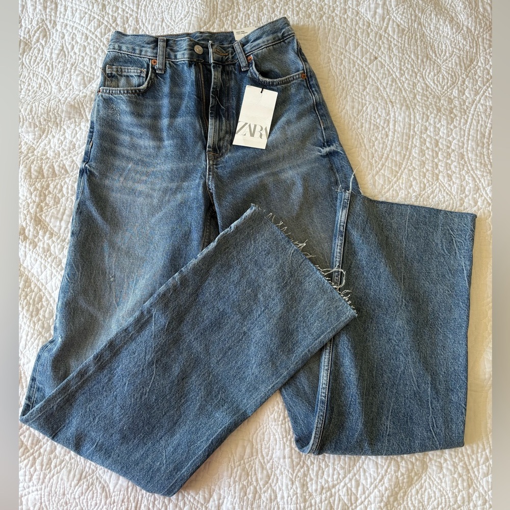 Zara Blue Denim Jeans New With Tags